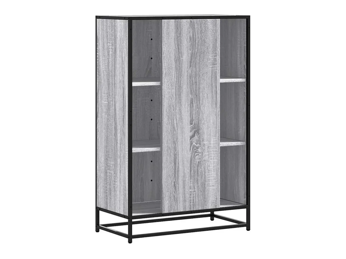 Aparador alto Sonoma gris 68x35x106,5 cm madera contrachapada y metal