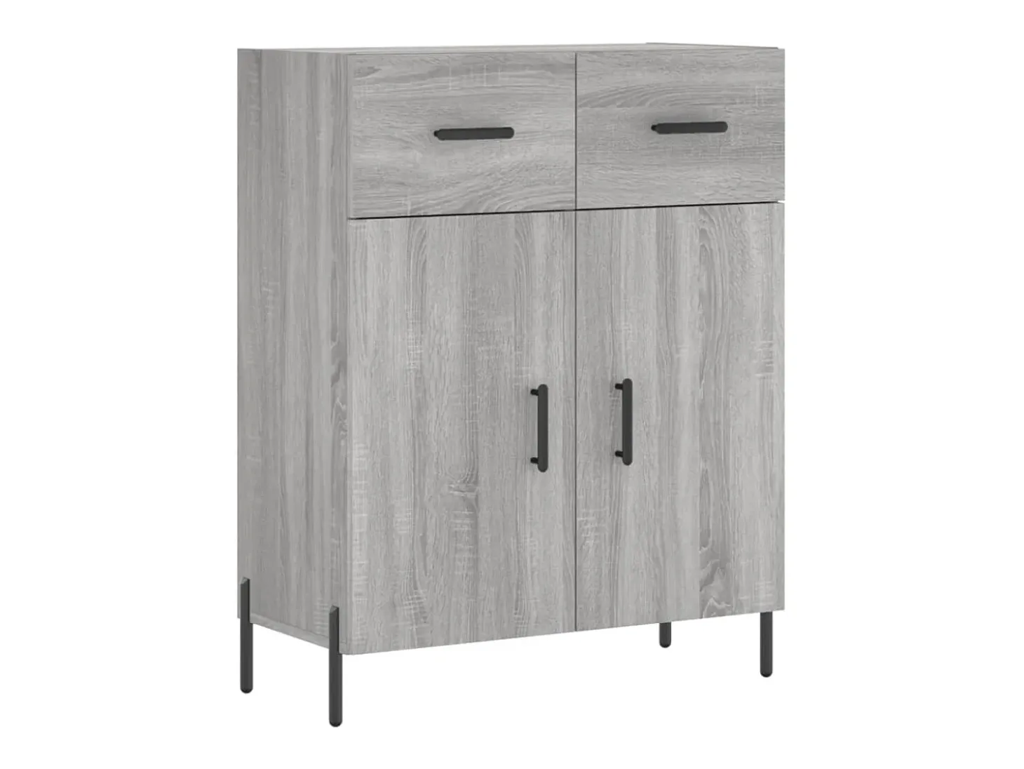Aparador alto Sonoma gris 69,5x34x180 cm Madera de ingeniería
