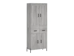 Aparador alto Sonoma gris 69,5x34x180 cm Madera de ingeniería