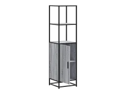 Aparador alto Sonoma gris 35,5x35x139 cm madera contrachapada metal