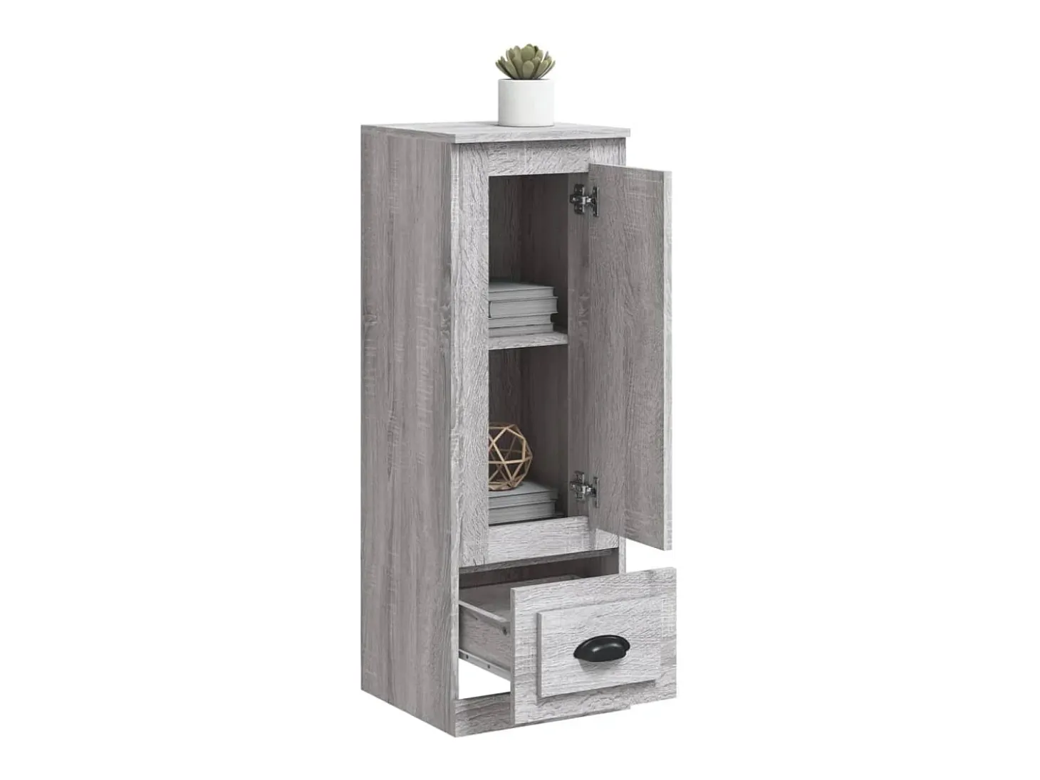 Aparador alto Sonoma gris 36x35,5x103,5 cm madera de ingeniería
