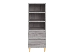 Aparador alto Sonoma gris 40x36x110 cm Madera de ingeniería