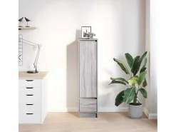 Aparador alto Sonoma gris 29,5x34x119,5 cm madera de ingeniería