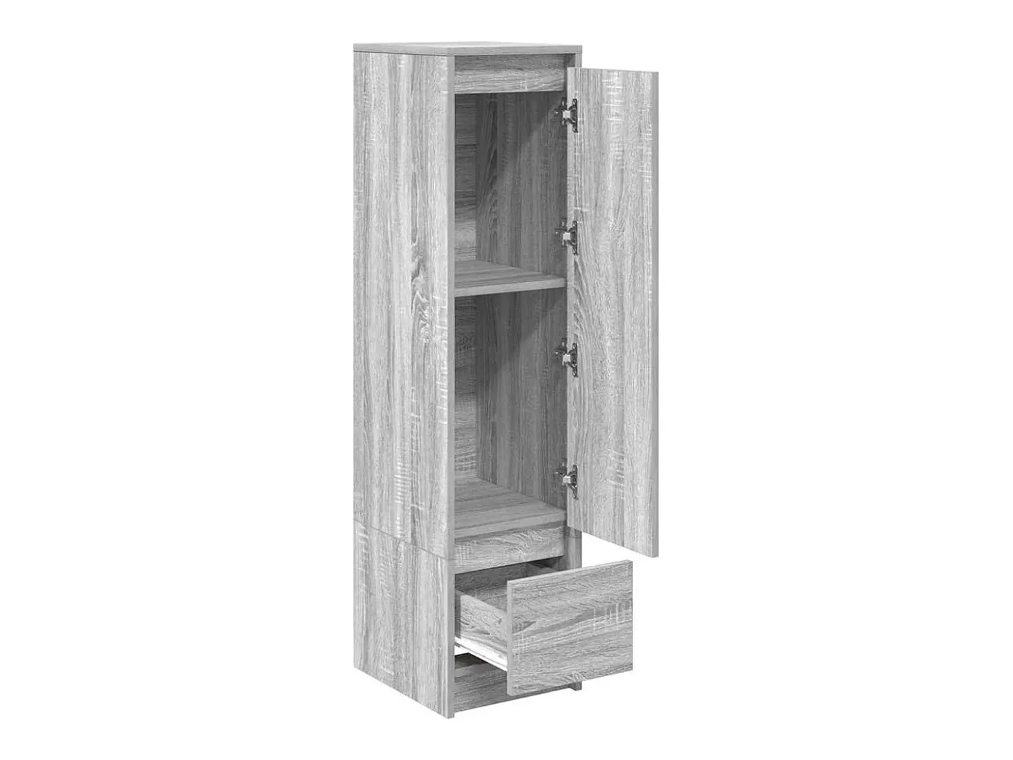 Aparador alto Sonoma gris 29,5x34x119,5 cm madera de ingeniería