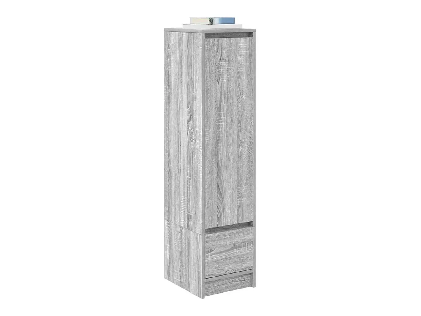 Aparador alto Sonoma gris 29,5x34x119,5 cm madera de ingeniería