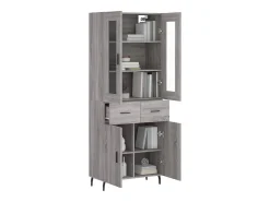 Aparador alto Sonoma gris 69,5x34x180 cm Madera de ingeniería