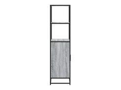 Aparador alto Sonoma gris 68x35x139 cm madera contrachapada y metal
