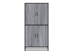 Aparador alto Sonoma gris 68x35x139 cm madera de ingeniería