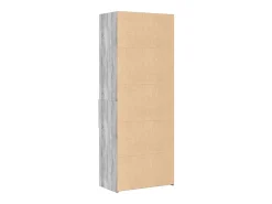Aparador alto Sonoma gris 70x42,5x185 cm madera de ingeniería