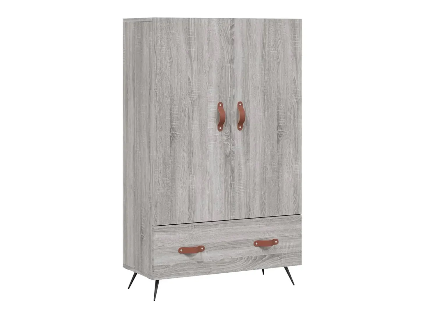 Aparador alto Sonoma gris 69,5x31x115 cm madera de ingeniería