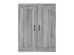 Aparador alto Sonoma gris 69,5x34x180 cm Madera de ingeniería