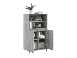 Aparador alto Sonoma gris 60x36x110 cm Madera de ingeniería