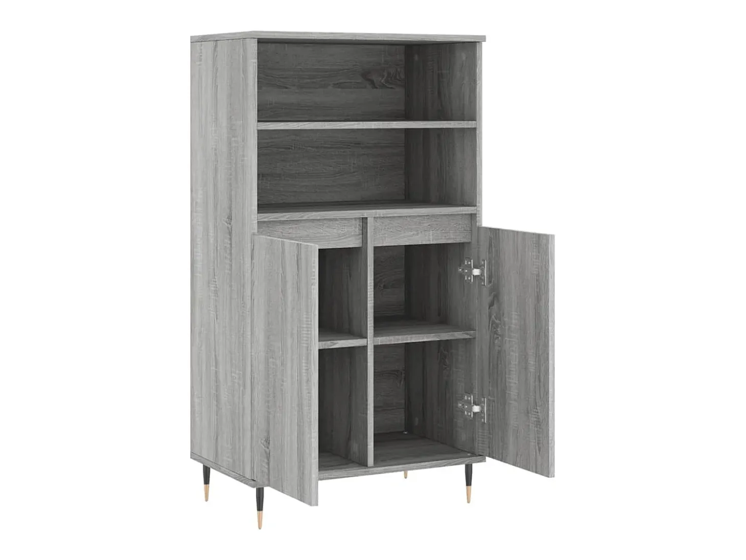 Aparador alto Sonoma gris 60x36x110 cm Madera de ingeniería