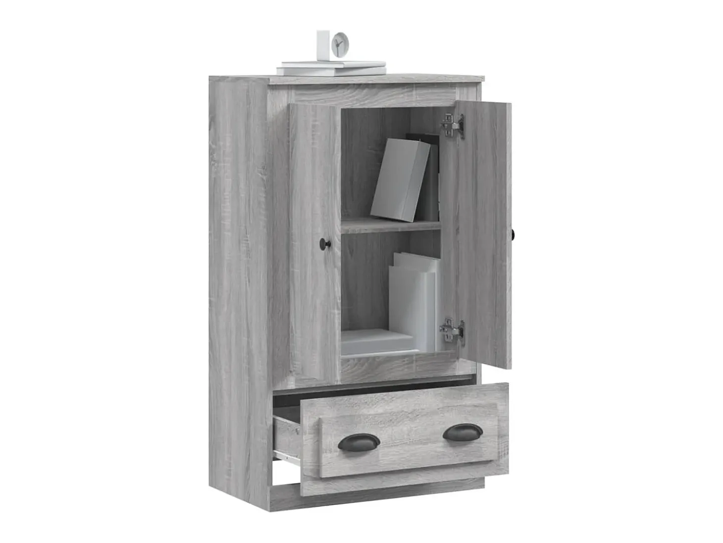 Aparador alto Sonoma gris 60x35,5x103,5 cm madera de ingeniería