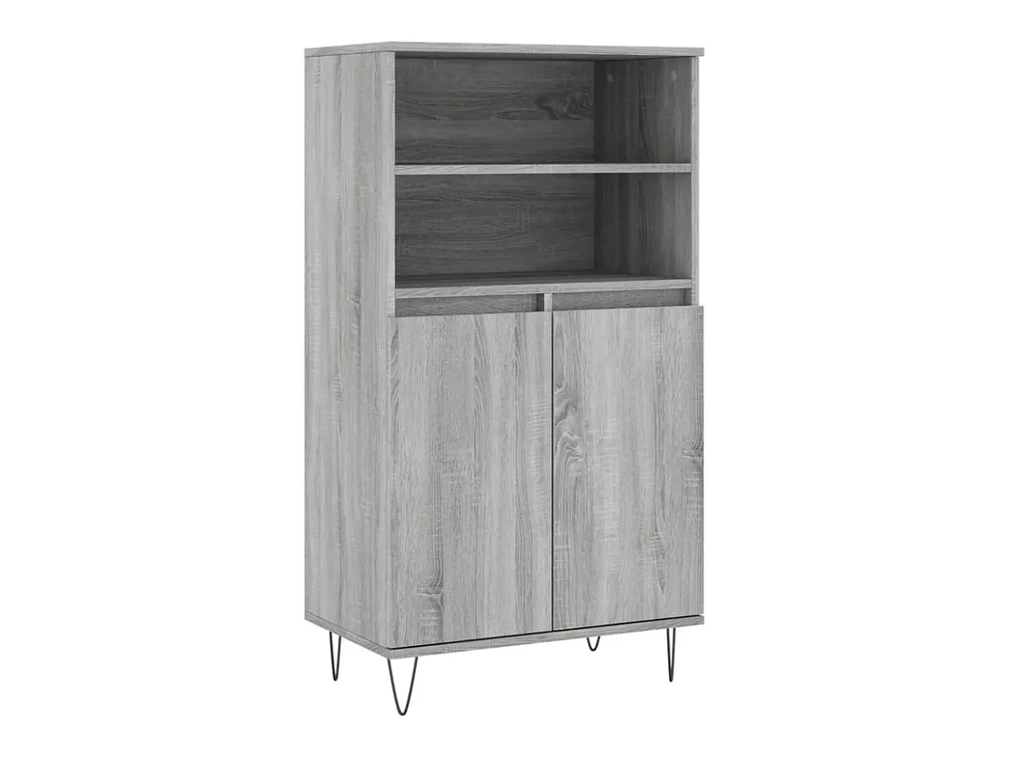 Aparador alto Sonoma gris 60x36x110 cm Madera de ingeniería