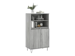 Aparador alto Sonoma gris 60x36x110 cm Madera de ingeniería