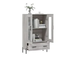 Aparador alto Sonoma gris 69,5x31x115 cm madera de ingeniería