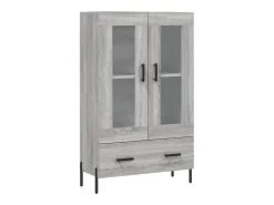 Aparador alto Sonoma gris 69,5x31x115 cm madera de ingeniería