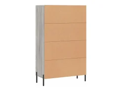Aparador alto Sonoma gris 69,5x31x115 cm madera de ingeniería