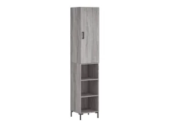 Aparador alto Sonoma gris 34,5x34x180 cm Madera de ingeniería
