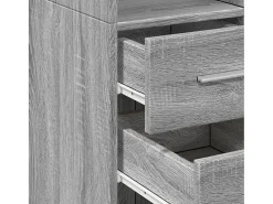 Aparador alto Sonoma gris 30x42,5x185 cm madera de ingeniería