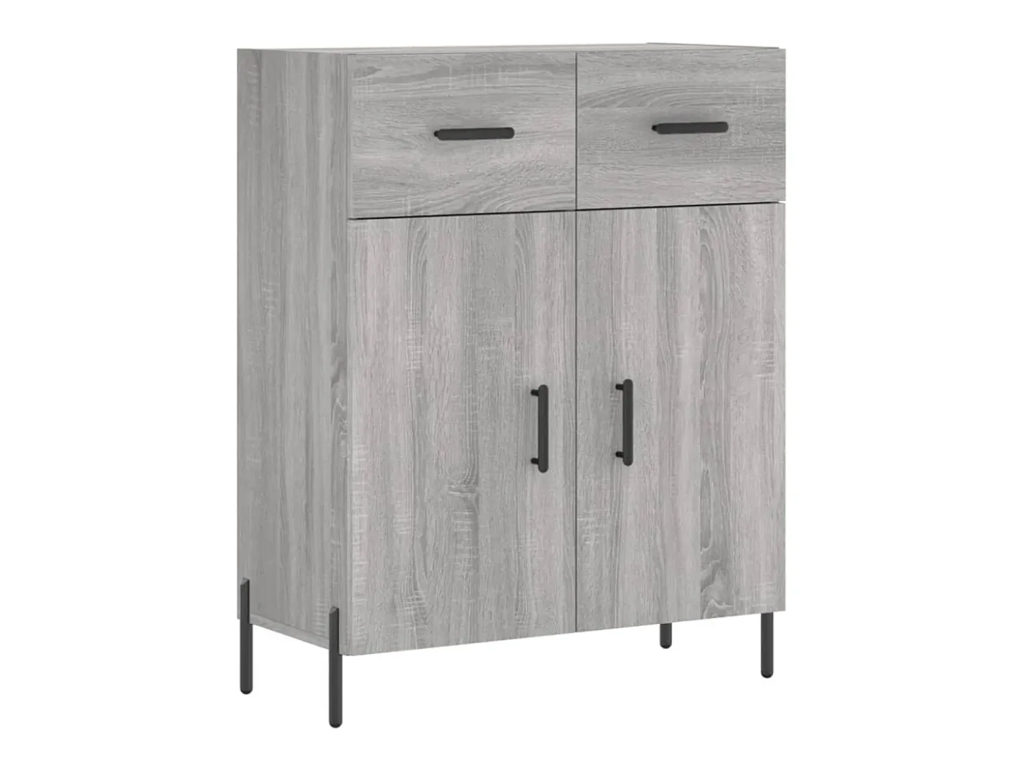 Aparador alto Sonoma gris 69,5x34x180 cm Madera de ingeniería