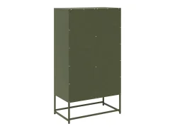 Aparador alto verde oliva 68x39x123 cm acero