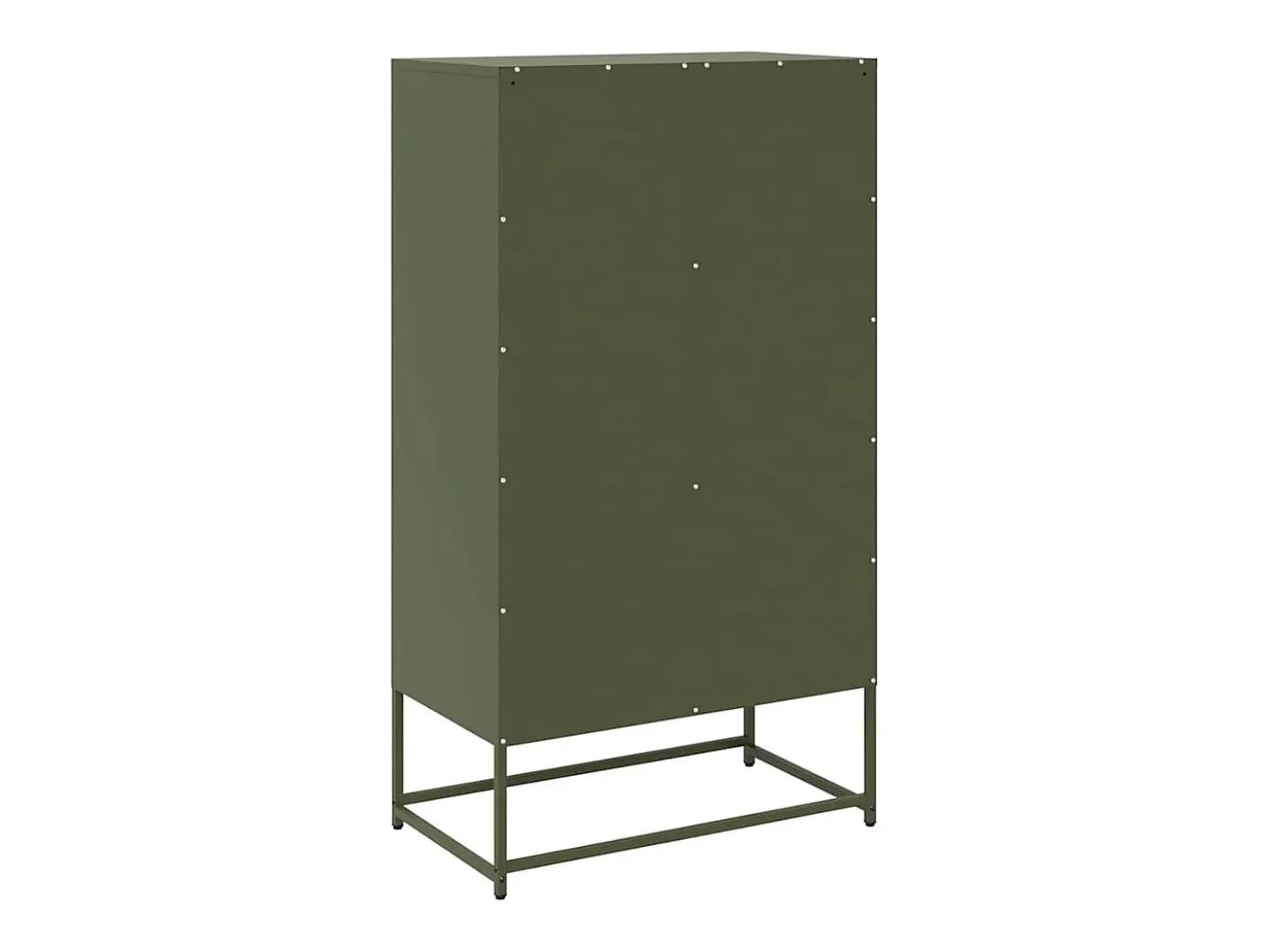 Aparador alto verde oliva 68x39x123 cm acero