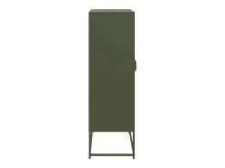 Aparador alto verde oliva 68x39x123 cm acero