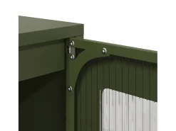 Aparador alto verde oliva 68x39x123 cm acero