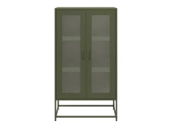 Aparador alto verde oliva 68x39x123 cm acero