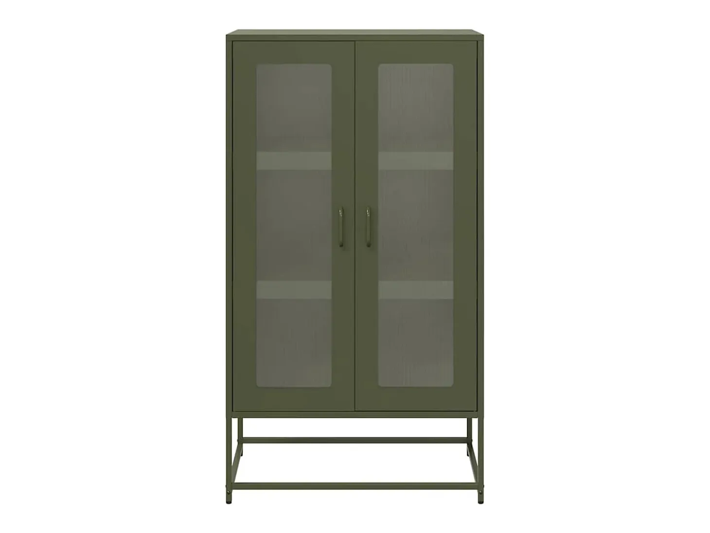 Aparador alto verde oliva 68x39x123 cm acero