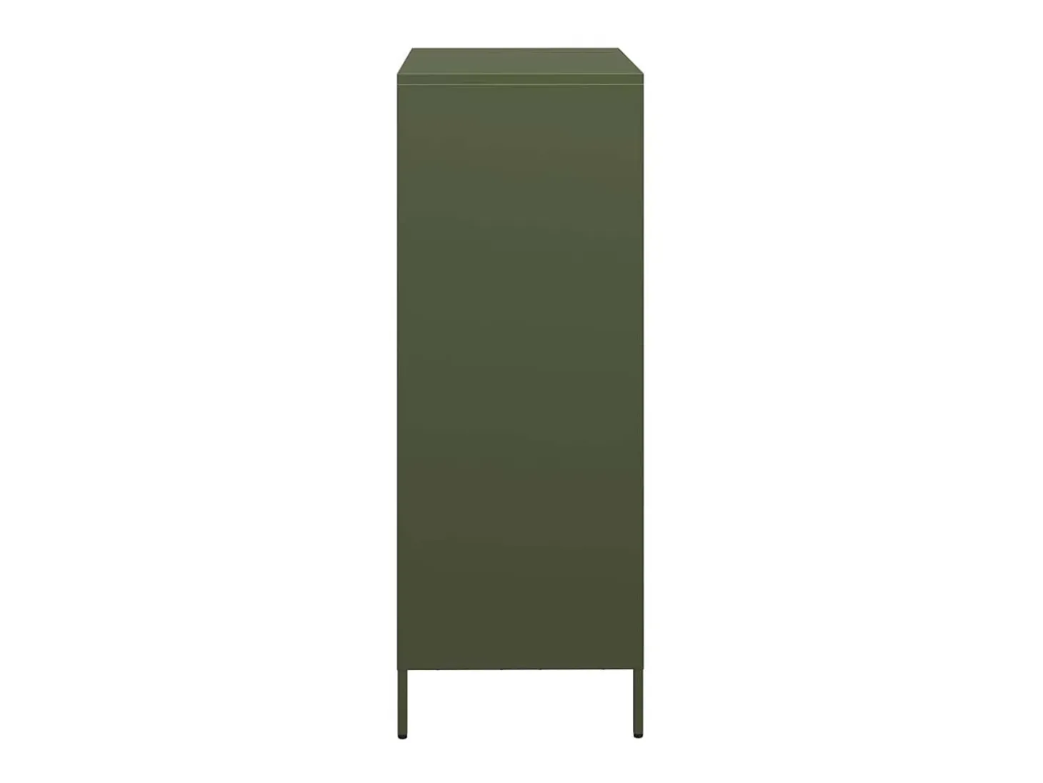 Aparador alto verde oliva 68x39x103,5 cm acero