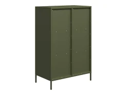 Aparador alto verde oliva 68x39x103,5 cm acero