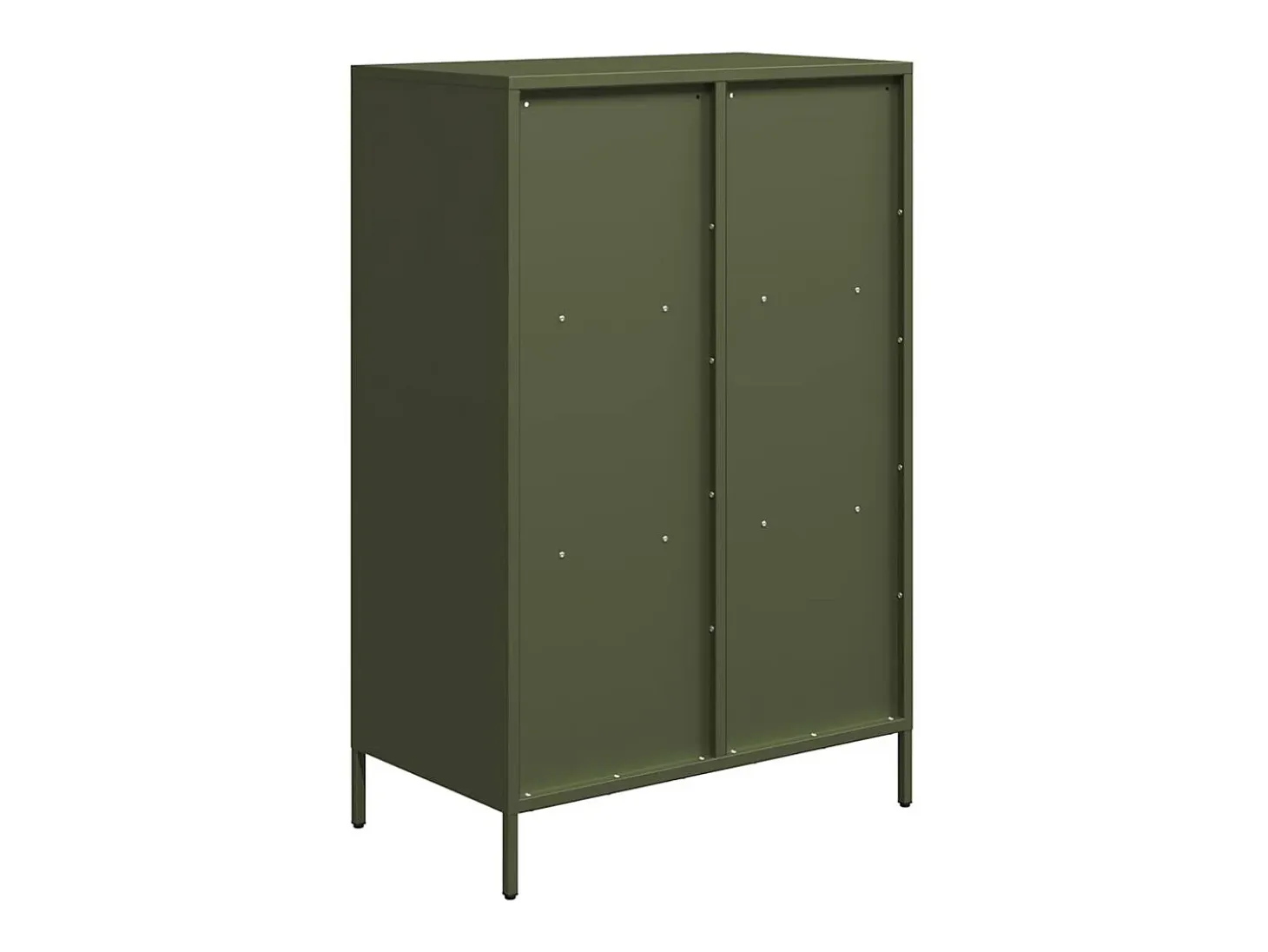Aparador alto verde oliva 68x39x103,5 cm acero