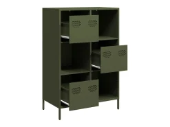 Aparador alto verde oliva 68x39x103,5 cm acero