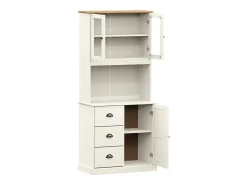 Aparador alto VIGO madera maciza de pino blanco 78x40x175 cm