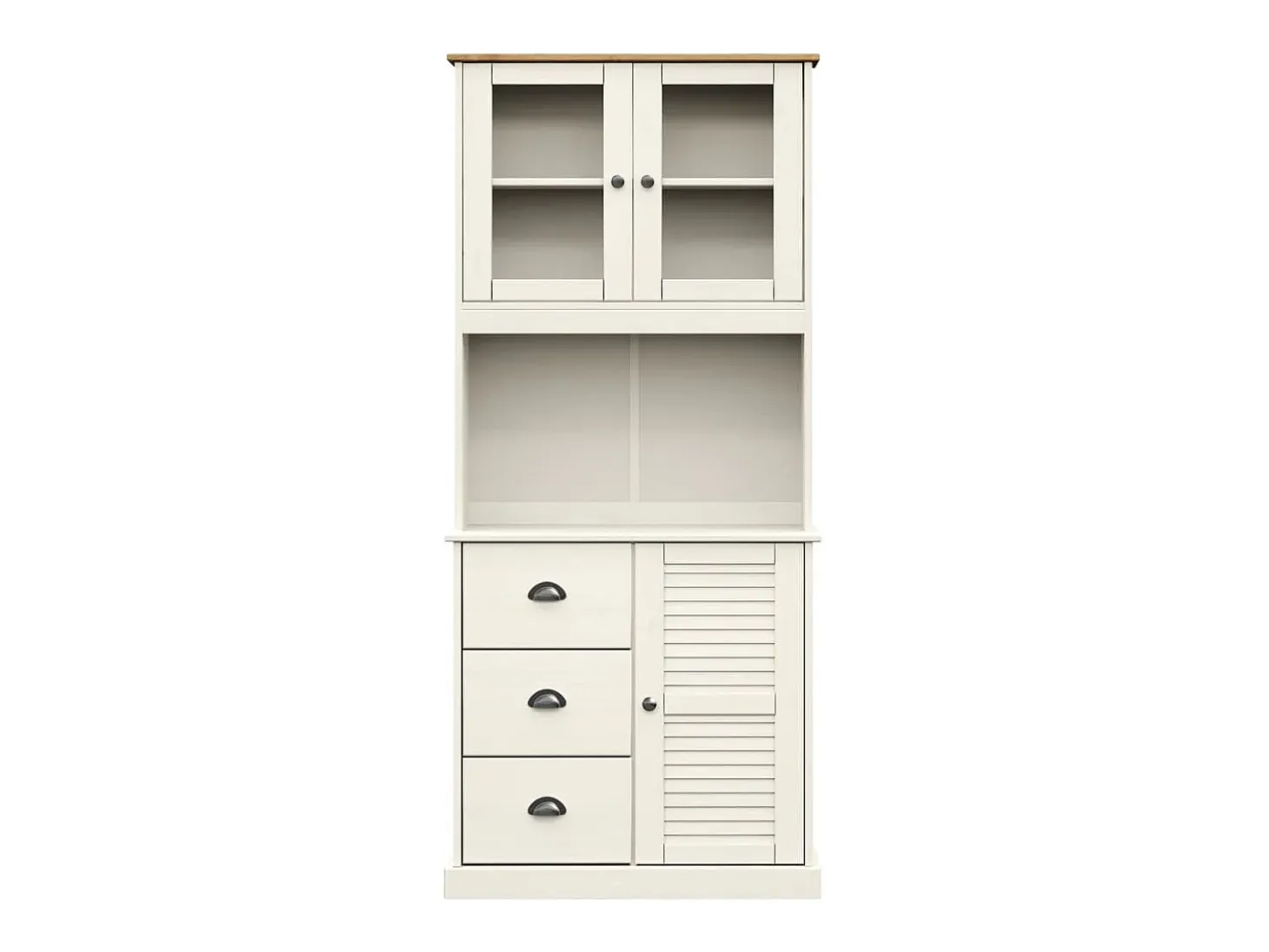 Aparador alto VIGO madera maciza de pino blanco 78x40x175 cm