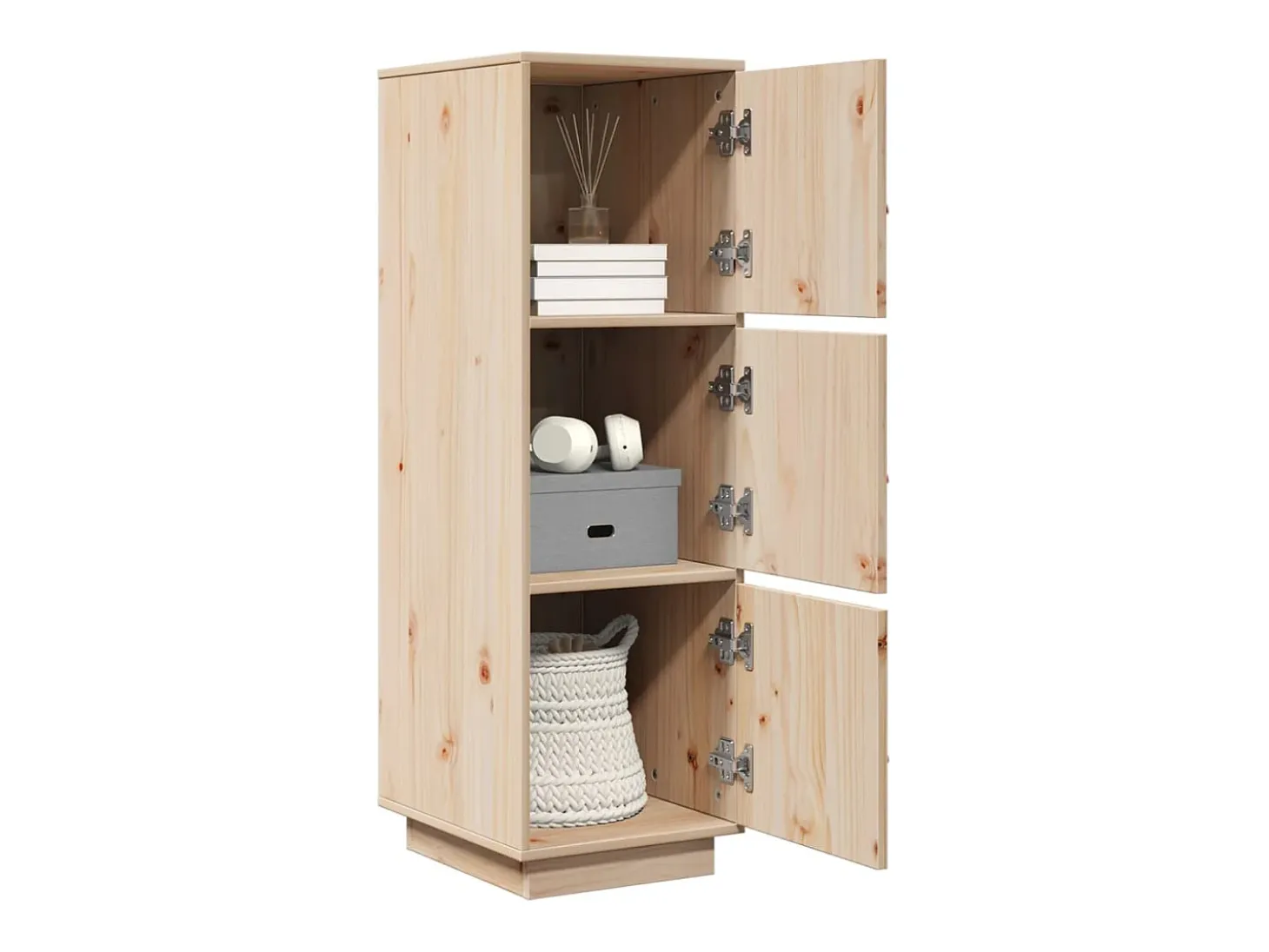 Aparador alto 34x40x108,5 cm Madera maciza de pino