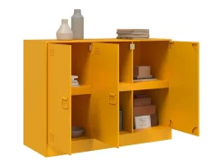 Aparador amarillo mostaza 99x39x73 cm acero