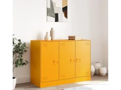 Aparador amarillo mostaza 99x39x73 cm acero