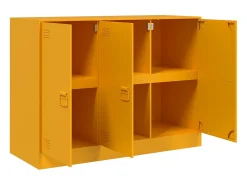Aparador amarillo mostaza 99x39x73 cm acero