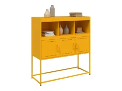 Aparador amarillo mostaza 100,5x39x107 cm acero