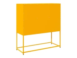 Aparador amarillo mostaza 100,5x39x107 cm acero laminado en frío
