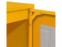 Aparador amarillo mostaza 100,5x39x107 cm acero laminado en frío