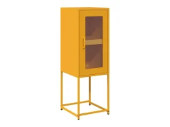 Aparador amarillo mostaza 36x39x107 cm acero laminado en frío