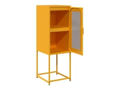 Aparador amarillo mostaza 36x39x107 cm acero laminado en frío