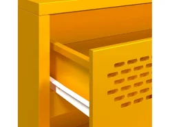 Aparador amarillo mostaza 68x39x73,5 cm acero laminado en frío