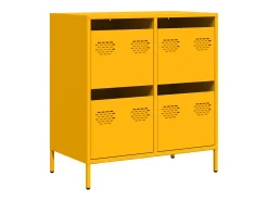Aparador amarillo mostaza 68x39x73,5 cm acero laminado en frío