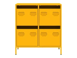 Aparador amarillo mostaza 68x39x73,5 cm acero laminado en frío